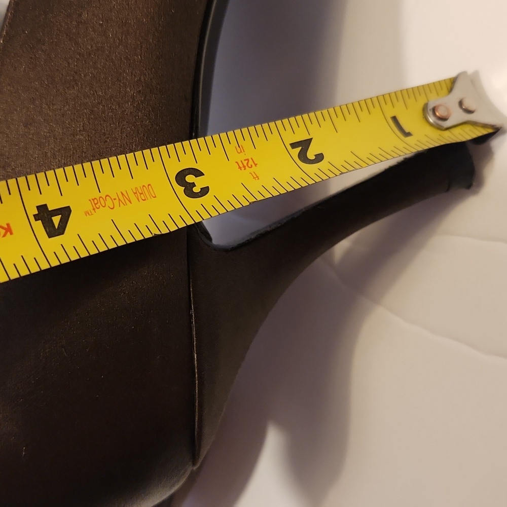 Stuart Weitzman Satin High Heel Open Toe Pumps With Bow Detail In Brown Size 9M - Picture 11 of 11